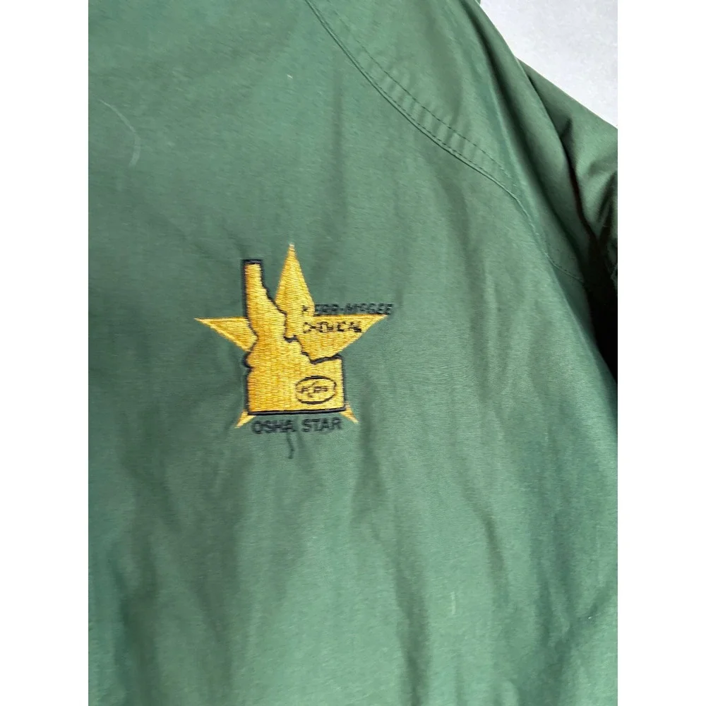 Vintage WinnerMate Kerr-McGee OSHA Star Bomber Jacket Green XXL‎ Smitty Workwear